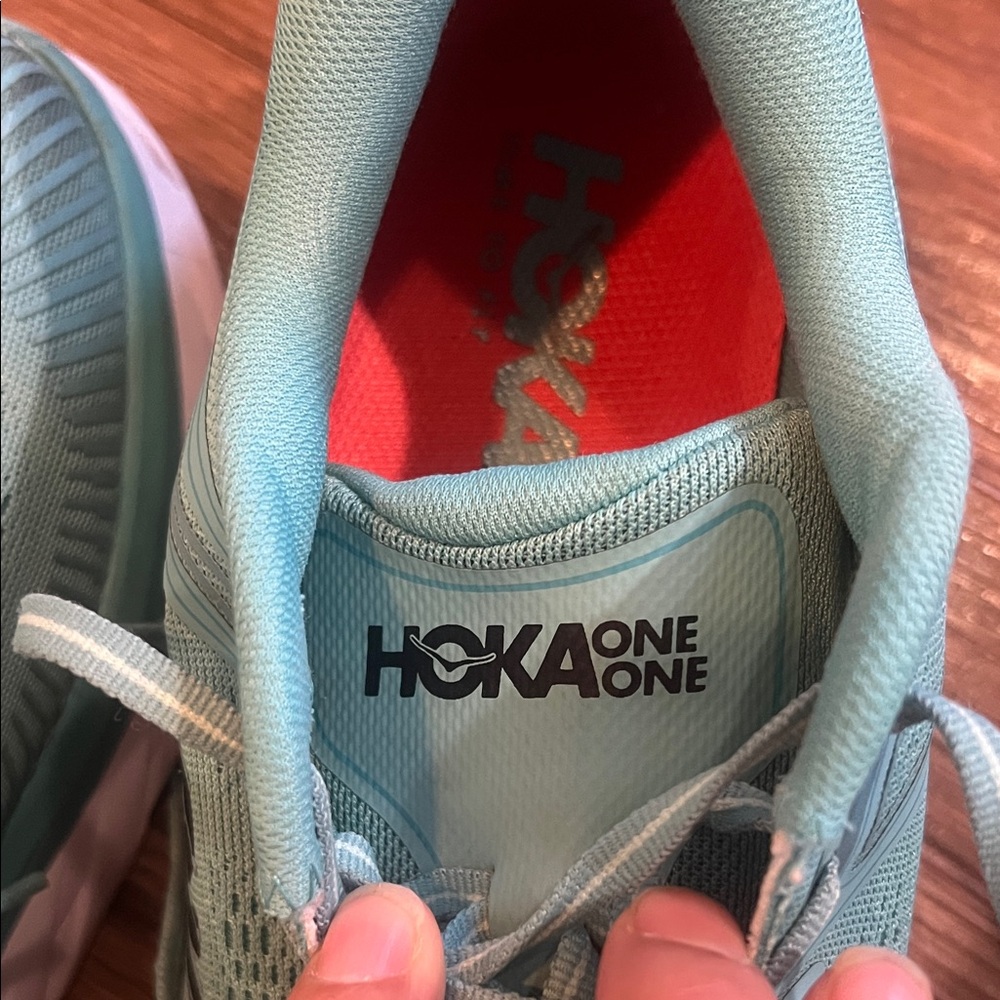 Hoka Bondi 7 Women's Teal/Aqua Road Running Shoes - Picture 8 of 10